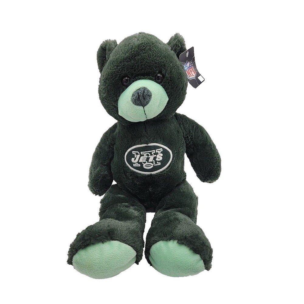 NFL New York Jets Teddy Bear Plush Stuffed Animal 17" Dark Green Embroidered